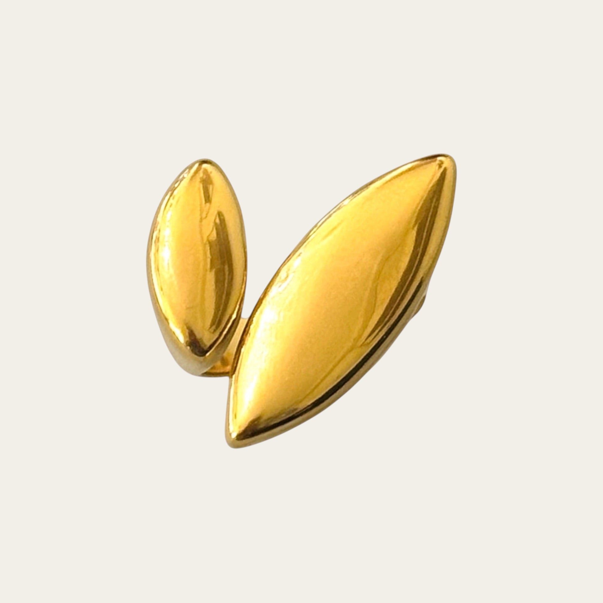Time4Me adjustable duoform ring in polished gold-tone stainless steel with a modern minimalist design