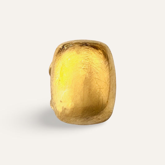 Time4Me adjustable gold-toned stainless steel ring with a brushed, domed finish for a minimalist look.