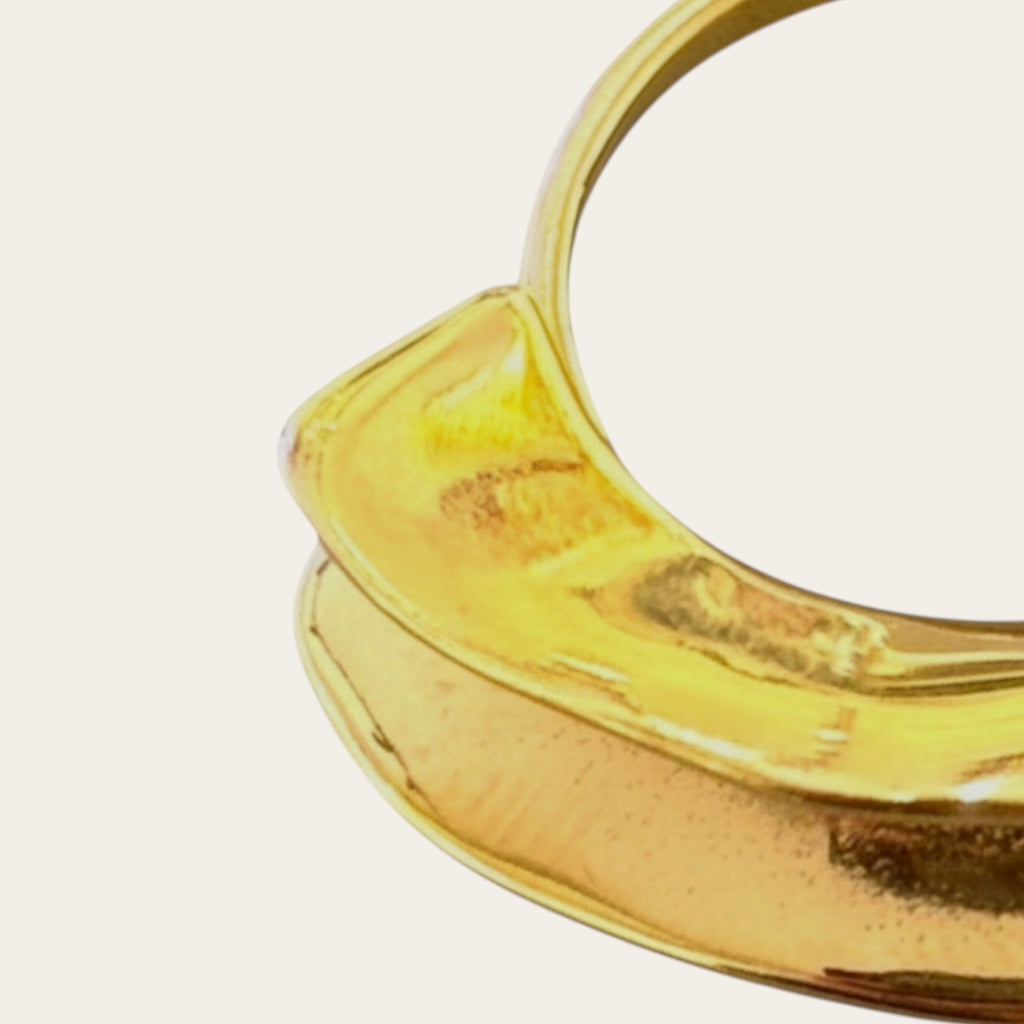 Time4Me adjustable gold wave ring made from durable stainless steel with a polished finish