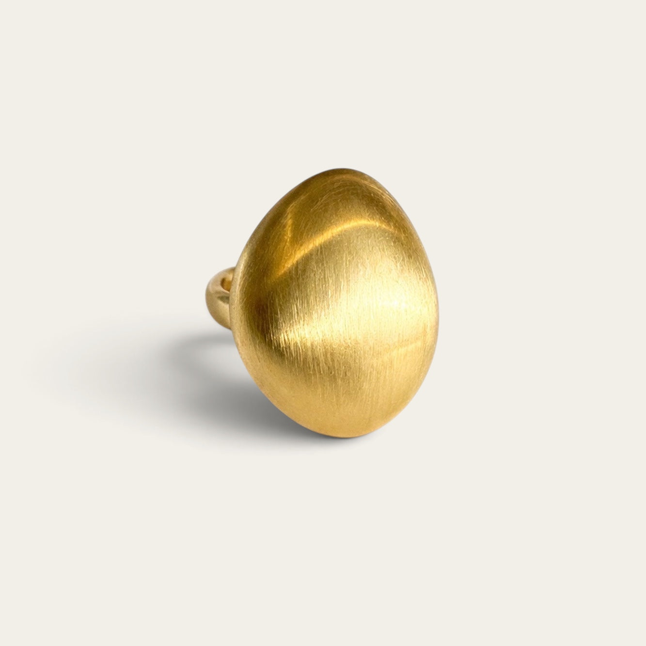 Time4Me gold-toned adjustable ring with a brushed satin finish, crafted from durable stainless steel.